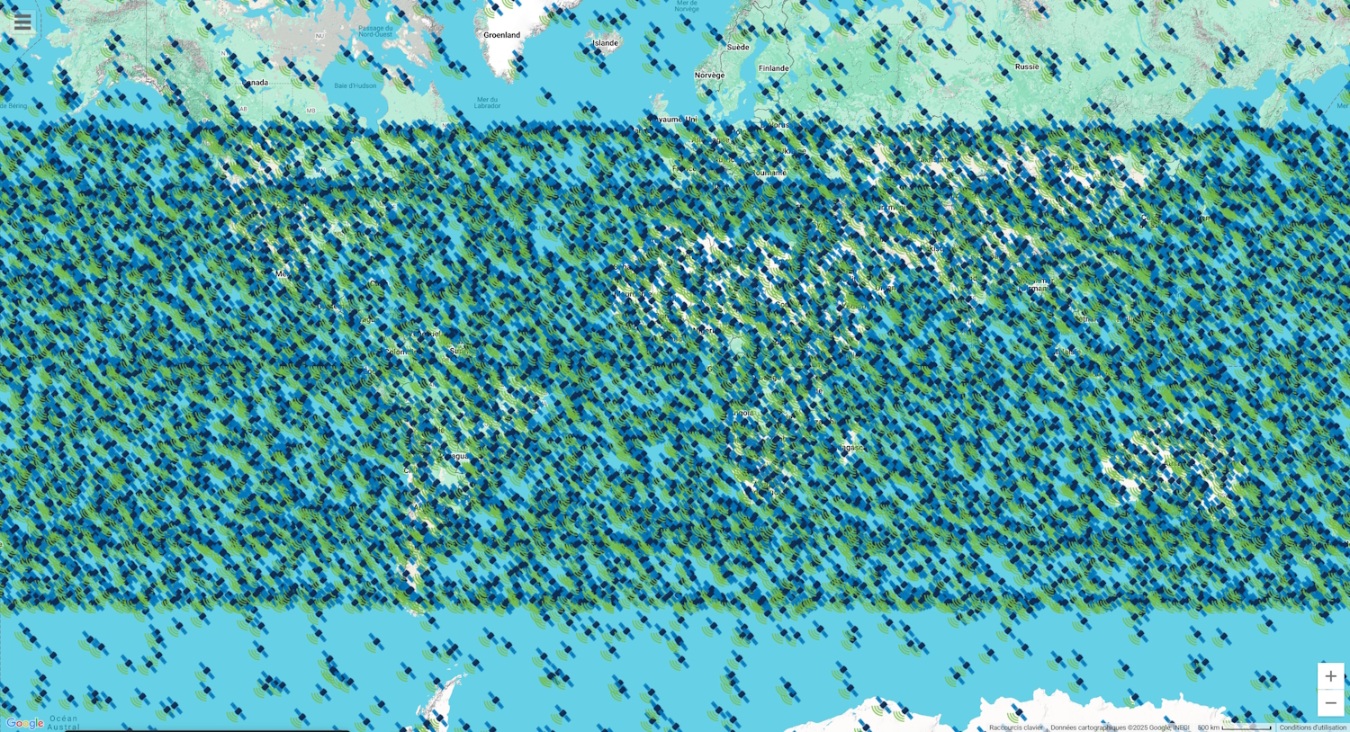Carte Satmap des orbites terrestres et objets satellitaires — Leave Space, Alessia Sanna