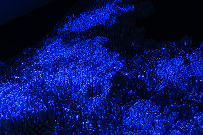 Mosaïque représentant l'interconnexion entre les bâtiments de Strasbourg et les données urbaines, une approche poétique et visuelle de la ville